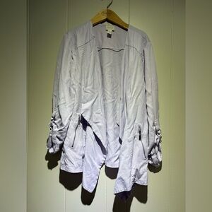 Chico’s Tencel lavender drape jacket 3 XL 16/18